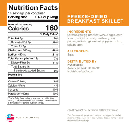 Breakfast Skillet Freeze Dried - #10 Can - Meals