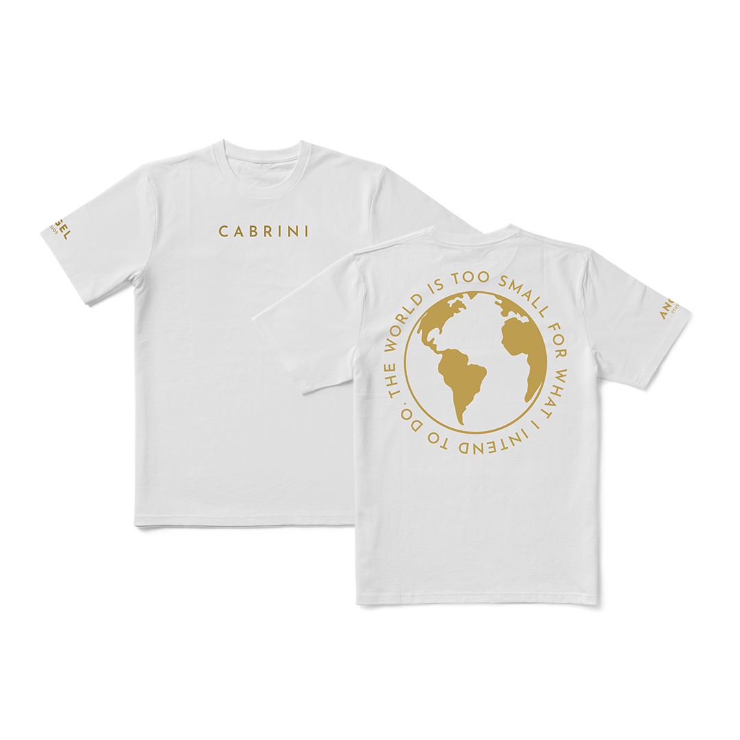 Cabrini ’The World Is Too Small’ T-Shirt - White / S - T-Shirts