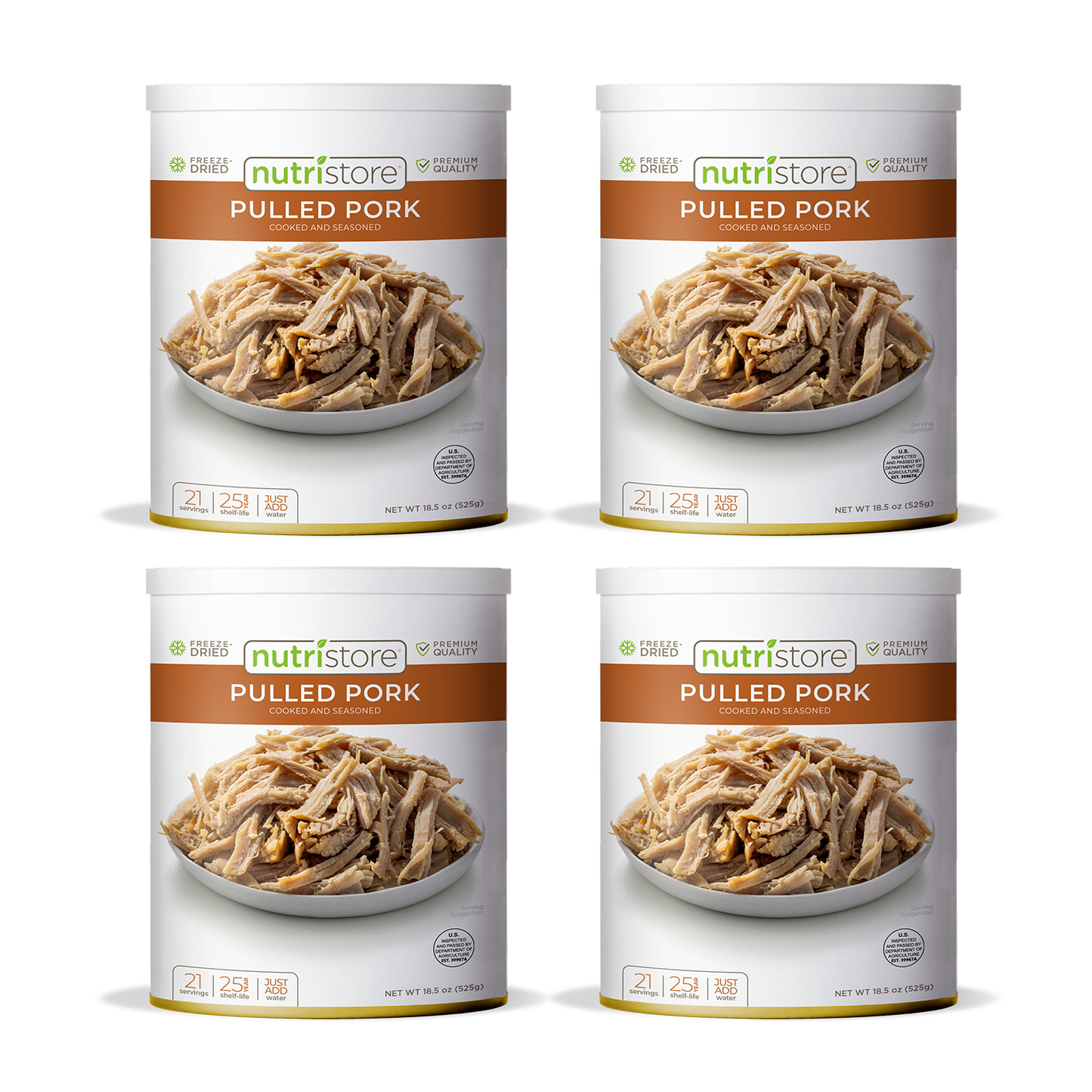 Pulled Pork Freeze Dried #10 Can - 4-Pack - Canned Meats