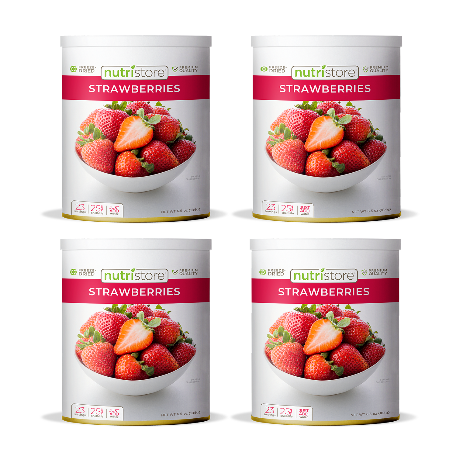 Strawberries Freeze Dried - #10 Can - 4-Pack - Fruit