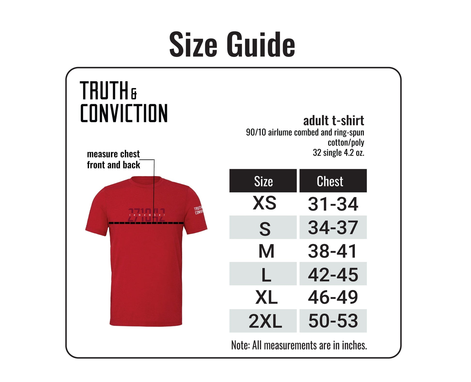 Truth & Conviction ’Remember’ T-Shirt - T-Shirts