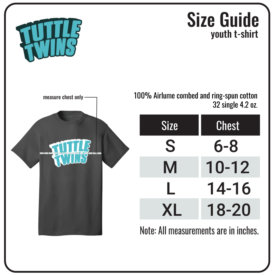 Tuttle Twins Logo T-Shirt 100% Cotton - Clearance Item - T-Shirts