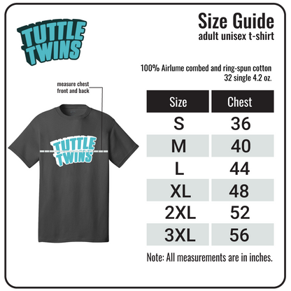 Tuttle Twins Logo T-Shirt 100% Cotton - Clearance Item - T-Shirts