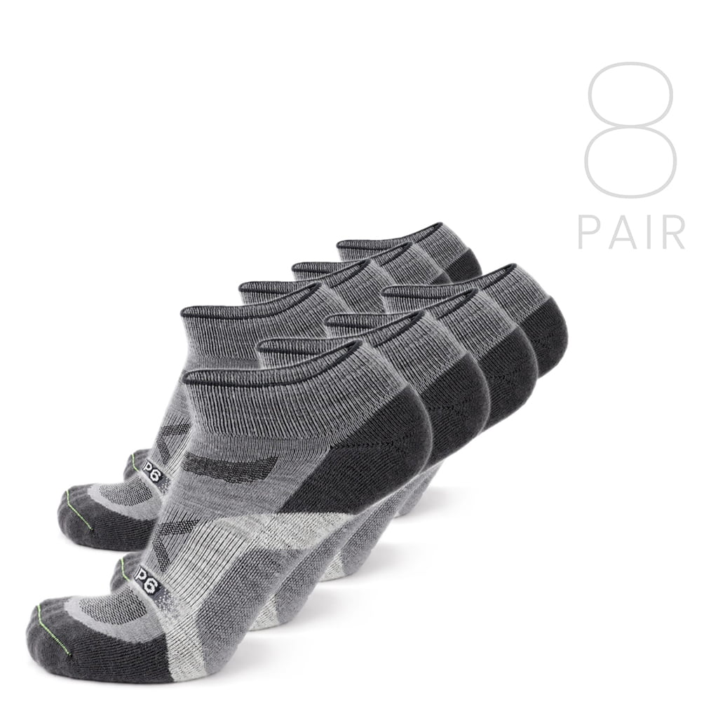 Wool Ankle Sock - Approach Grey - 8 Pack / SM - ankle